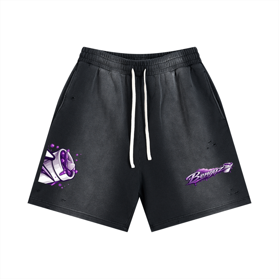 Sun Fade Distressed Shorts