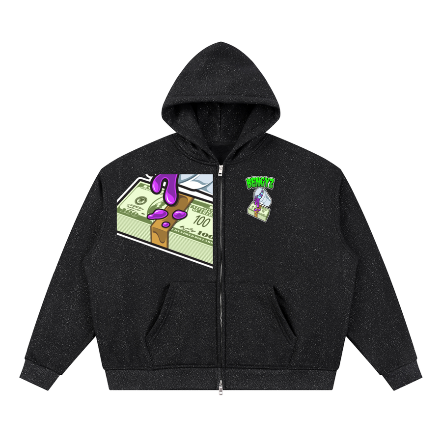 Unisex Sparkles Full Zip Boxy Hoodie