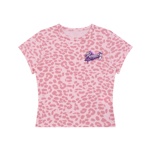 Women’s Leopard Print Crop T-Shirt