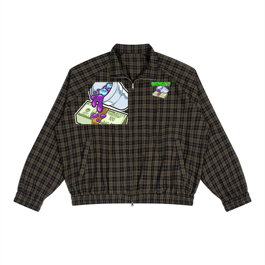 BENGYZ Unisex Plaid Full-Zip Track Jacket