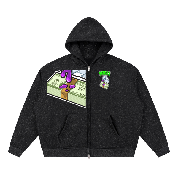 Unisex Sparkles Full Zip Boxy Hoodie