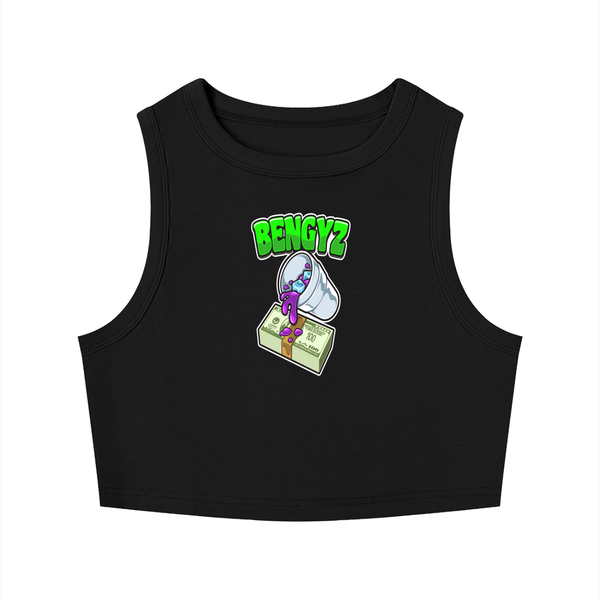 BENGYZ Women's Tight Crewneck Crop Tank Top